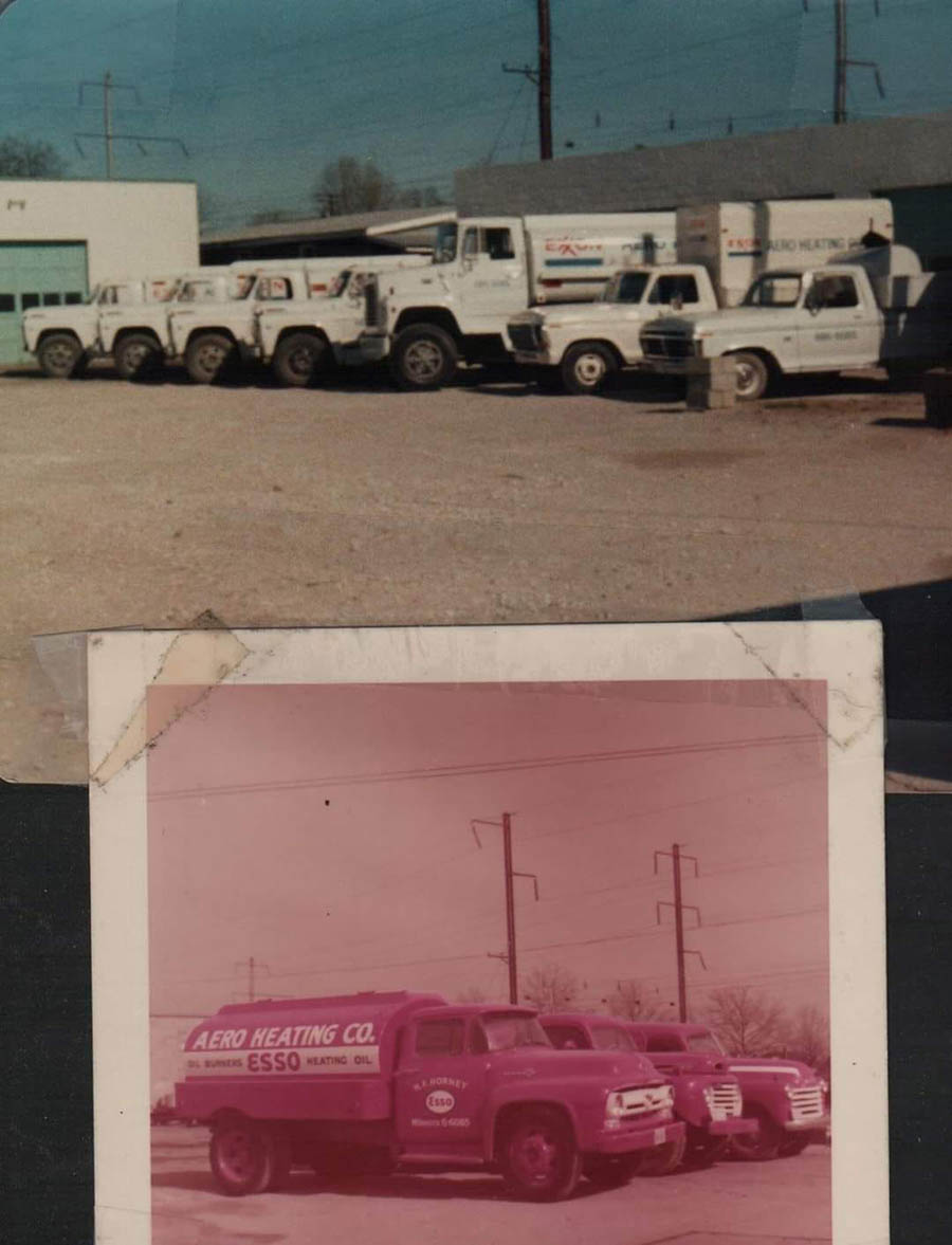 Old photo of H.F. Horney delivery trucks