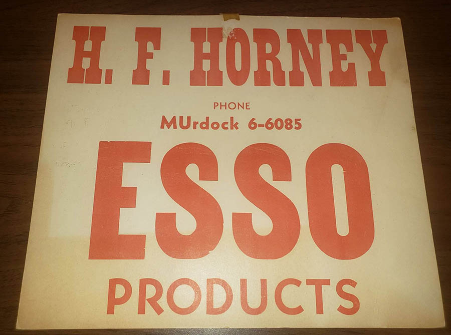 H.F. Horney History ESSO Products